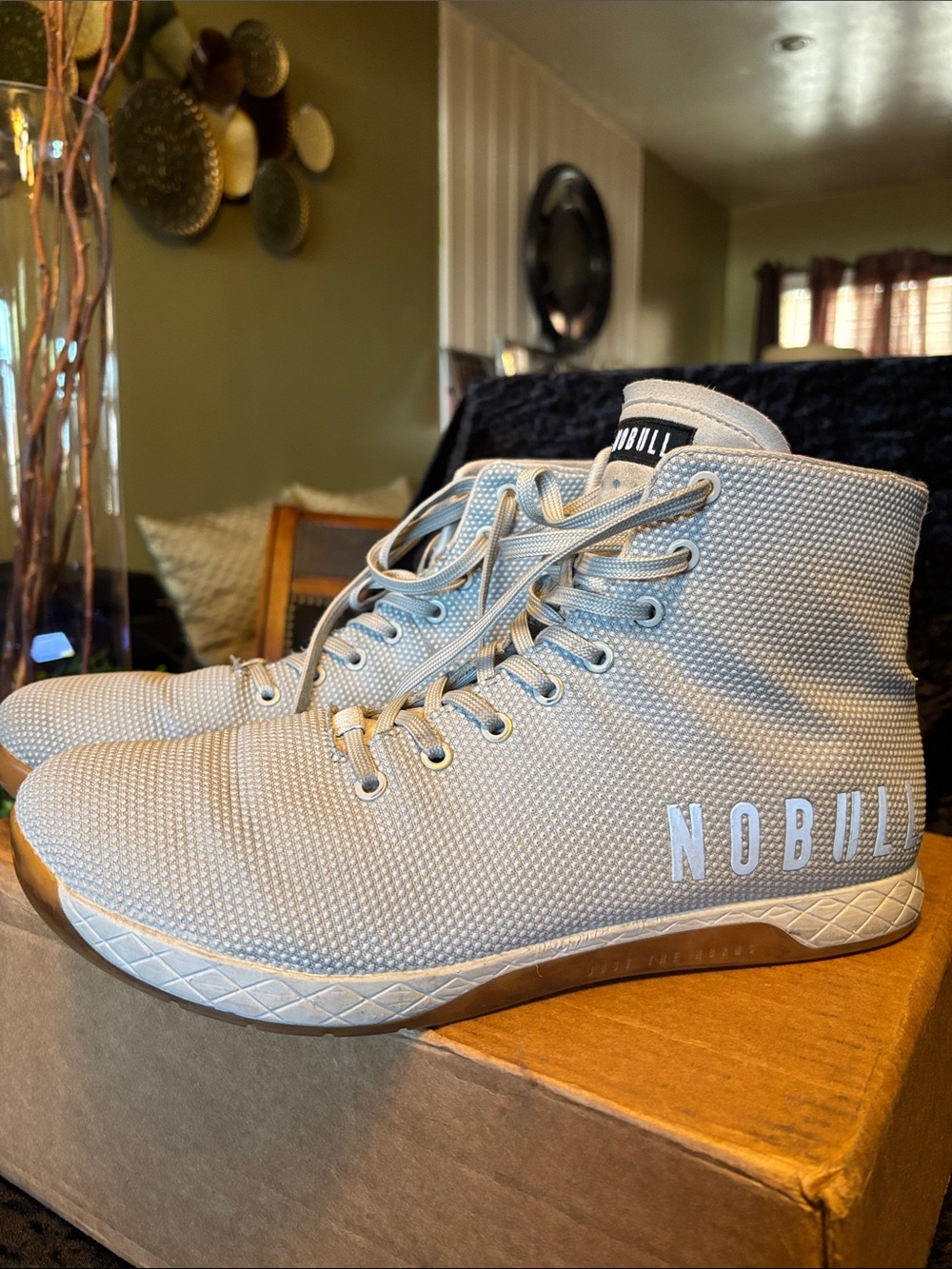 NOBULL Light Gray High-Top Athletic Shoes